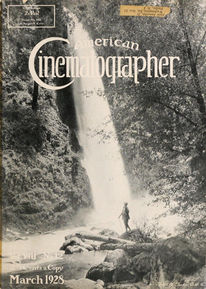 AMERICAN CINEMATOGRAPHER magazine side cover Issue 105 March 1928