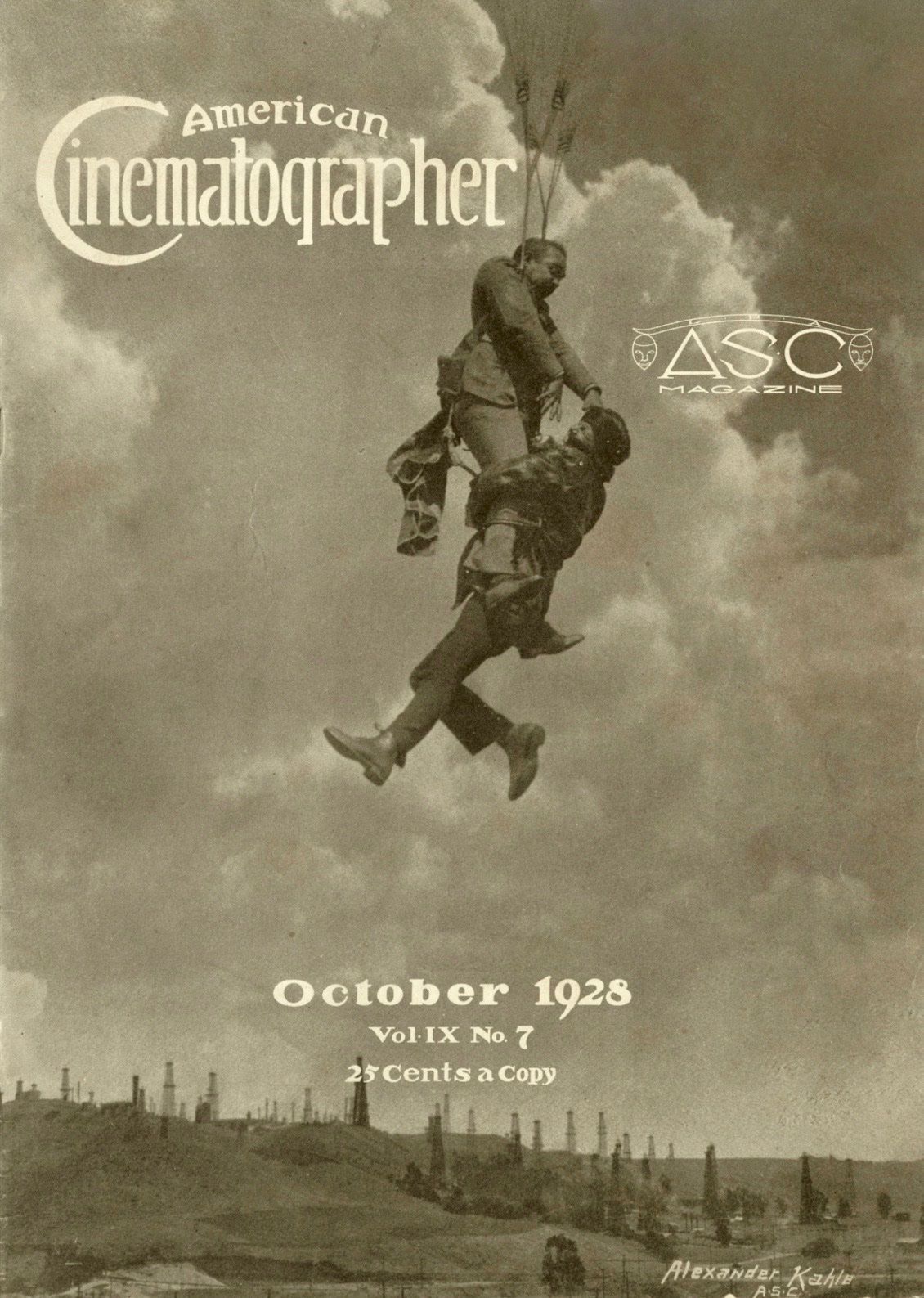 AMERICAN CINEMATOGRAPHER magazine side cover Issue 112 October 1928