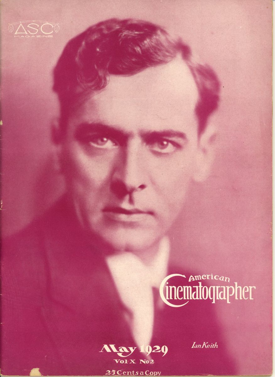 AMERICAN CINEMATOGRAPHER magazine side cover Issue 119 May 1929