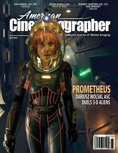 AMERICAN CINEMATOGRAPHER magazine side cover Issue 1116 July 2012