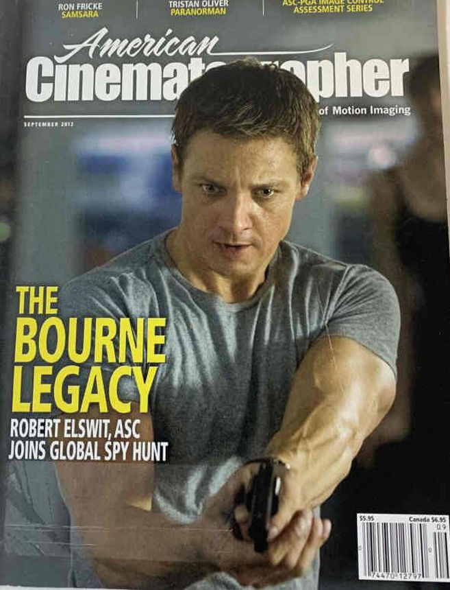 AMERICAN CINEMATOGRAPHER magazine side cover Issue 1118 September 2012