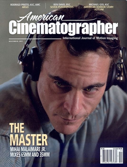 AMERICAN CINEMATOGRAPHER magazine side cover Issue 1120 November 2012