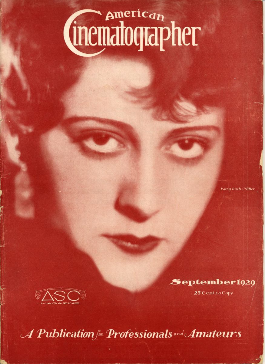 AMERICAN CINEMATOGRAPHER magazine side cover Issue 123 September 1929