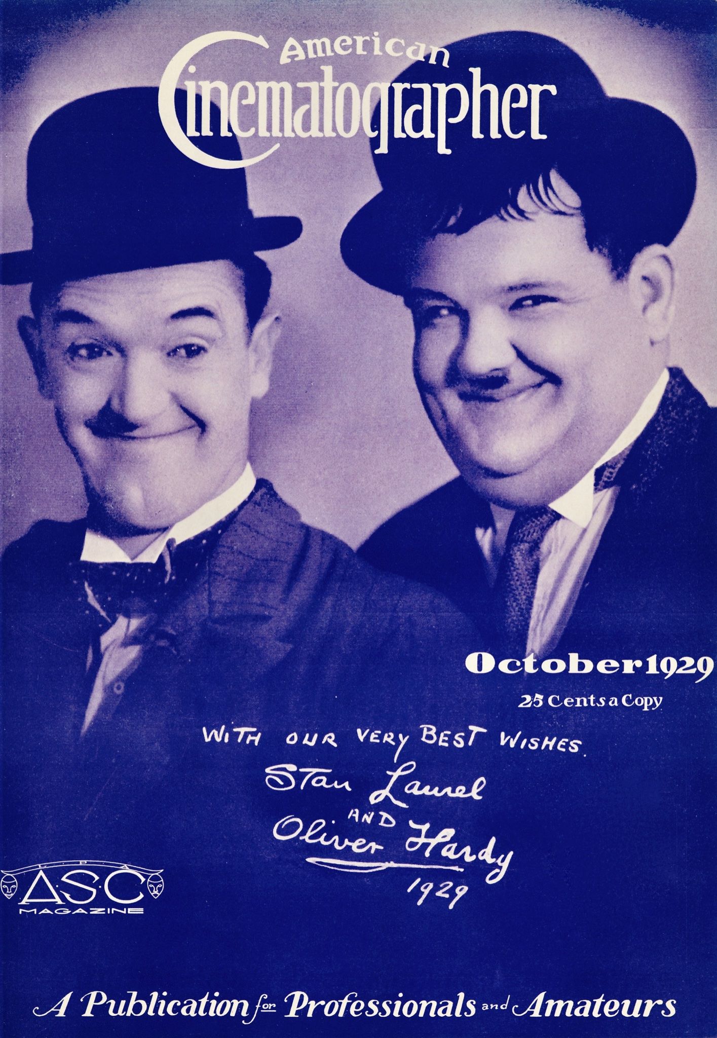 AMERICAN CINEMATOGRAPHER magazine side cover Issue 124 October 1929
