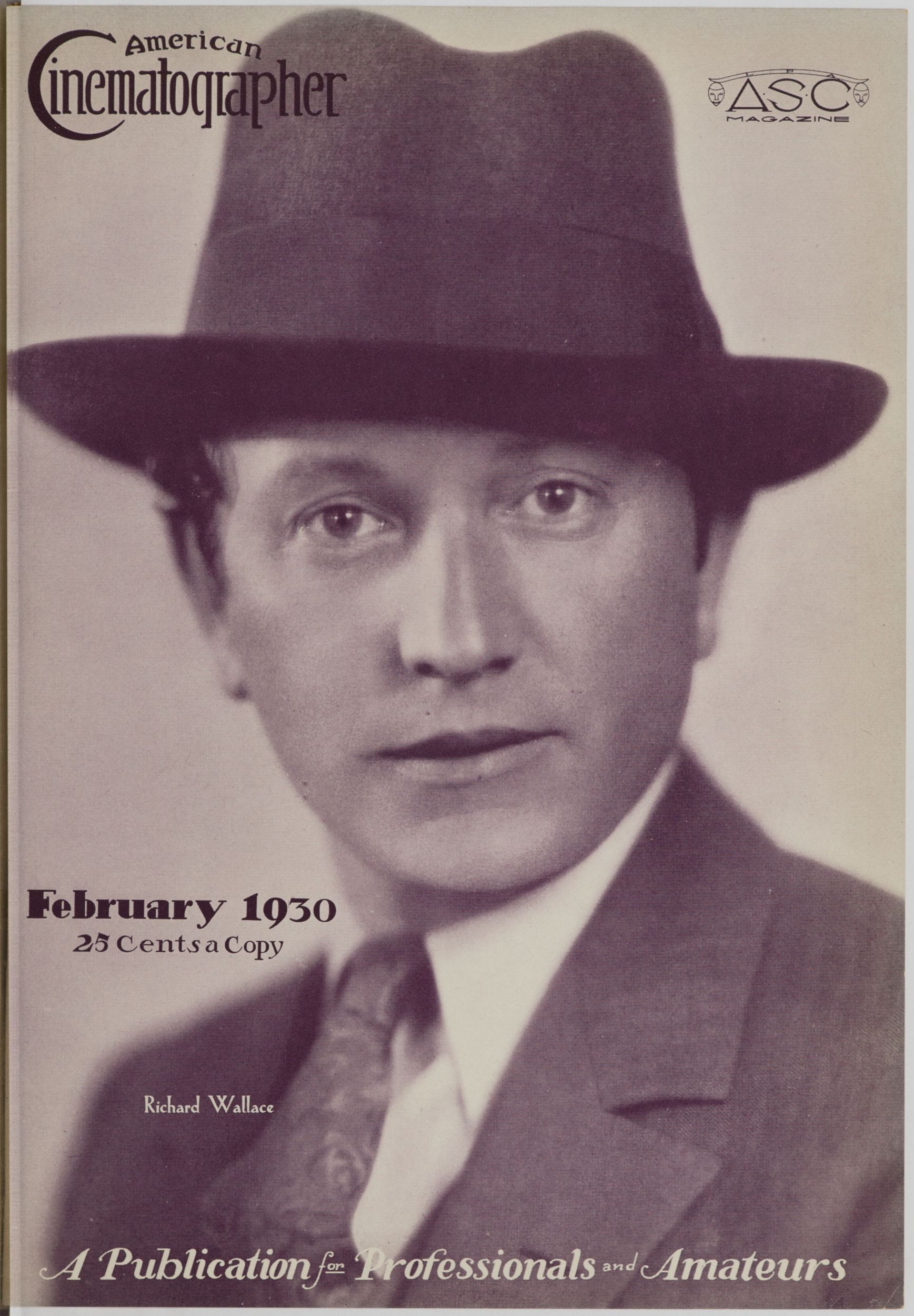 AMERICAN CINEMATOGRAPHER magazine side cover Issue 128 February 1930