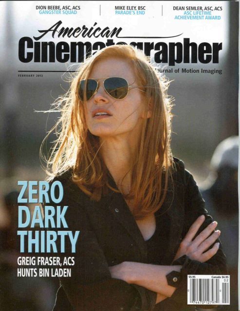 AMERICAN CINEMATOGRAPHER magazine side cover Issue 1123 February 2013