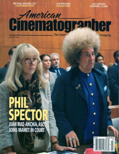 AMERICAN CINEMATOGRAPHER magazine side cover Issue 1124 March 2013