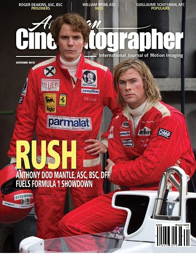 AMERICAN CINEMATOGRAPHER magazine side cover October 2013