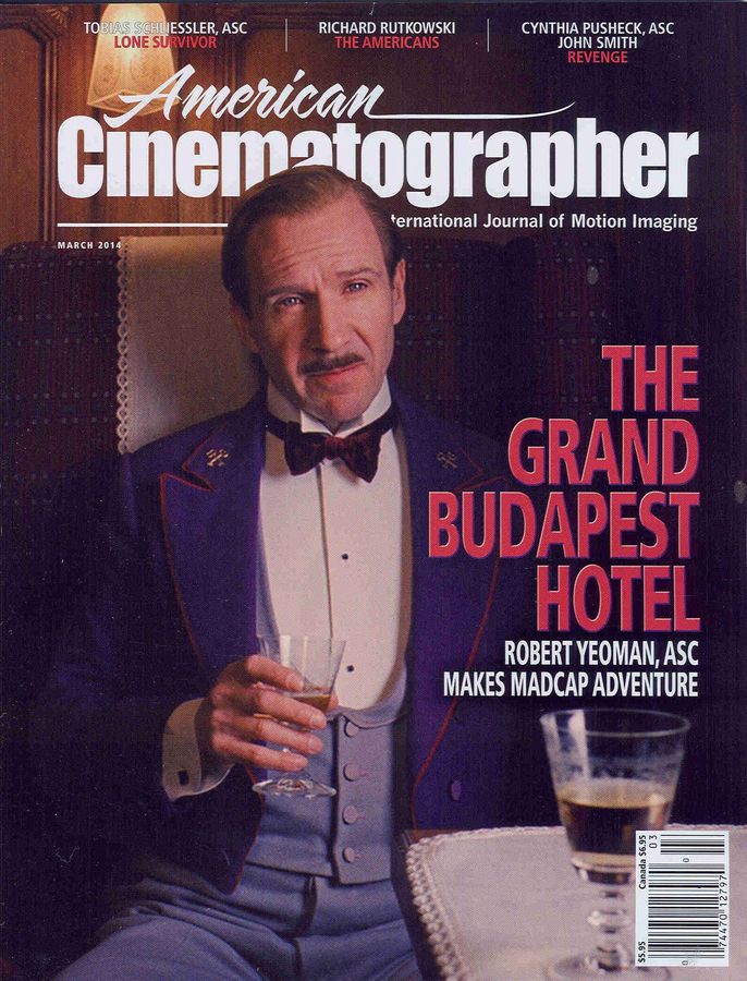 AMERICAN CINEMATOGRAPHER magazine side cover March 2014