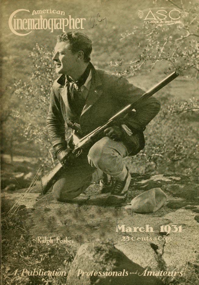AMERICAN CINEMATOGRAPHER magazine side cover Issue 141 March 1931