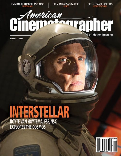 AMERICAN CINEMATOGRAPHER magazine side cover December 2014