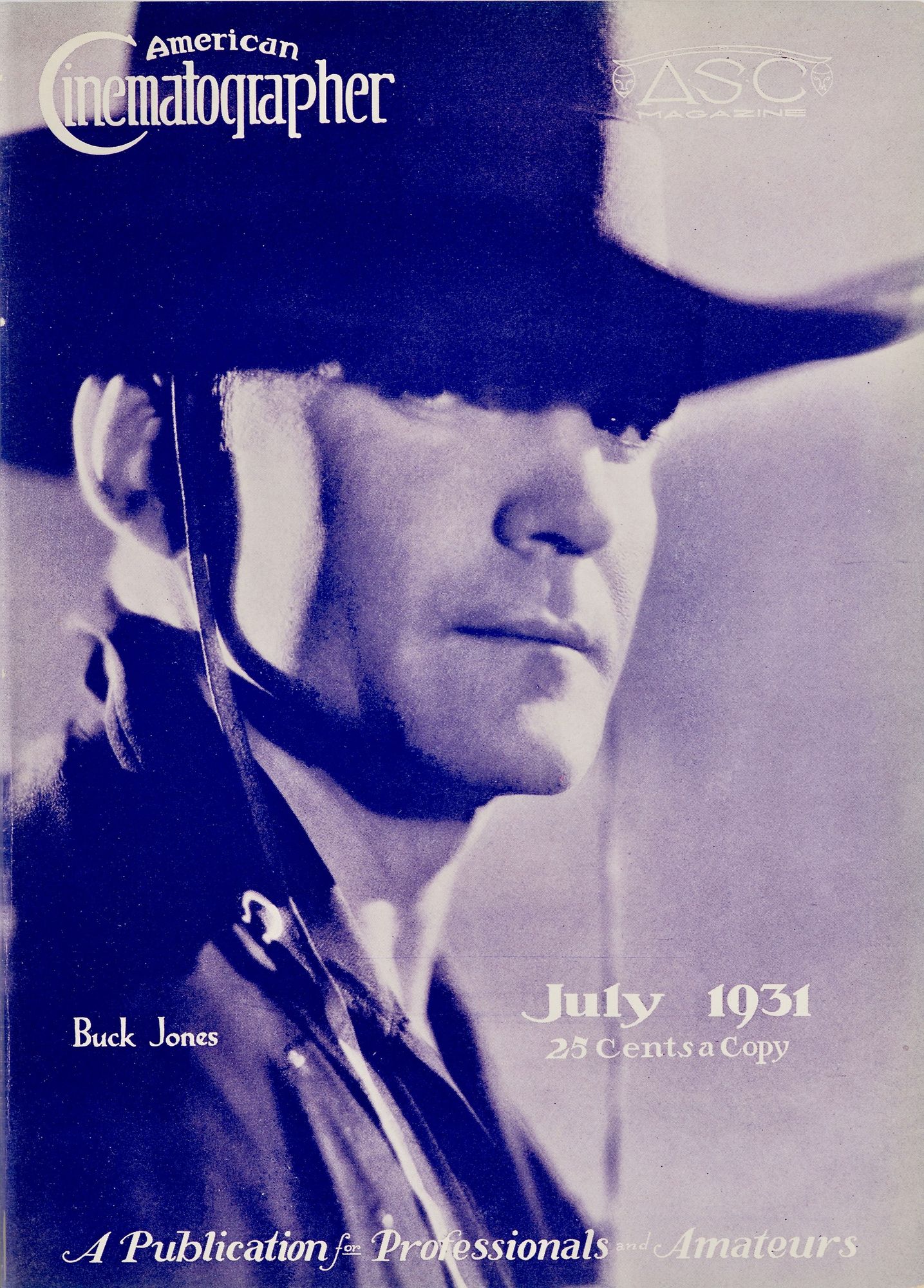 AMERICAN CINEMATOGRAPHER magazine side cover Issue 145 July 1931