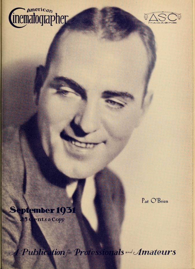 AMERICAN CINEMATOGRAPHER magazine side cover Issue 147 September 1931