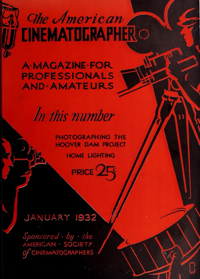 AMERICAN CINEMATOGRAPHER magazine side cover Issue 151 January 1932