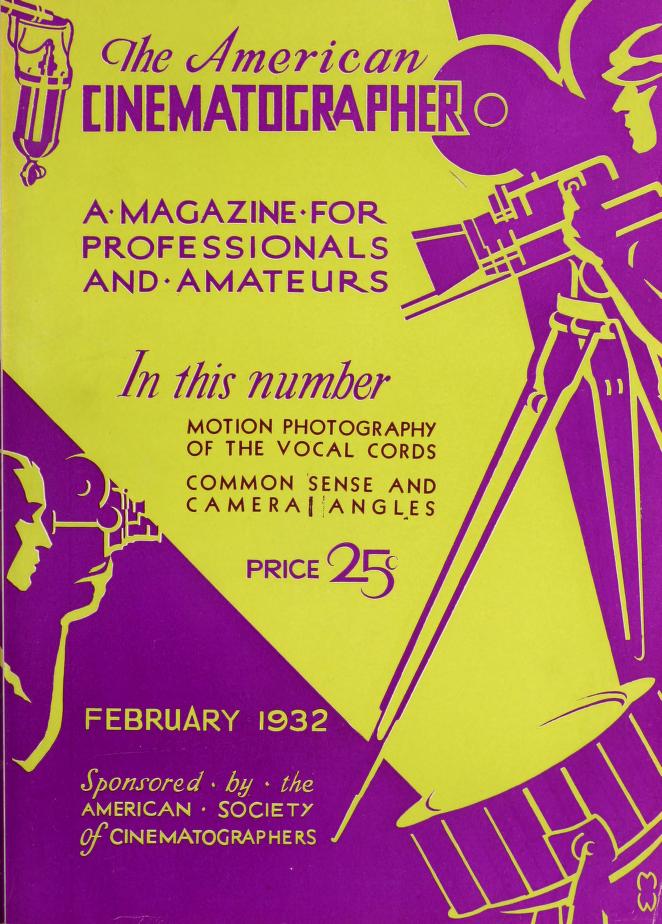 AMERICAN CINEMATOGRAPHER magazine side cover Issue 152 February 1932