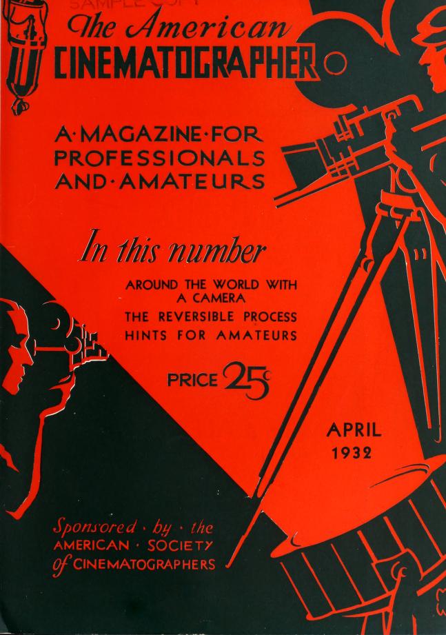 AMERICAN CINEMATOGRAPHER magazine side cover Issue 154 April 1932