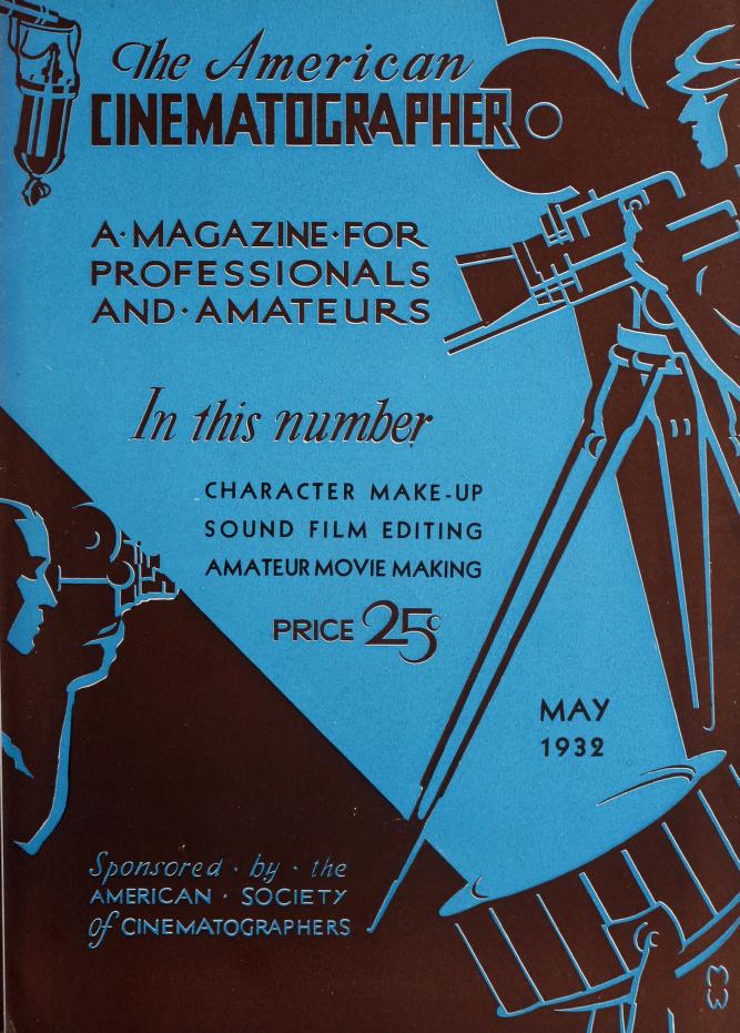 AMERICAN CINEMATOGRAPHER magazine side cover Issue 155 May 1932