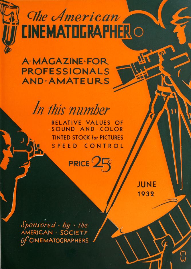 AMERICAN CINEMATOGRAPHER magazine side cover Issue 156 June 1932