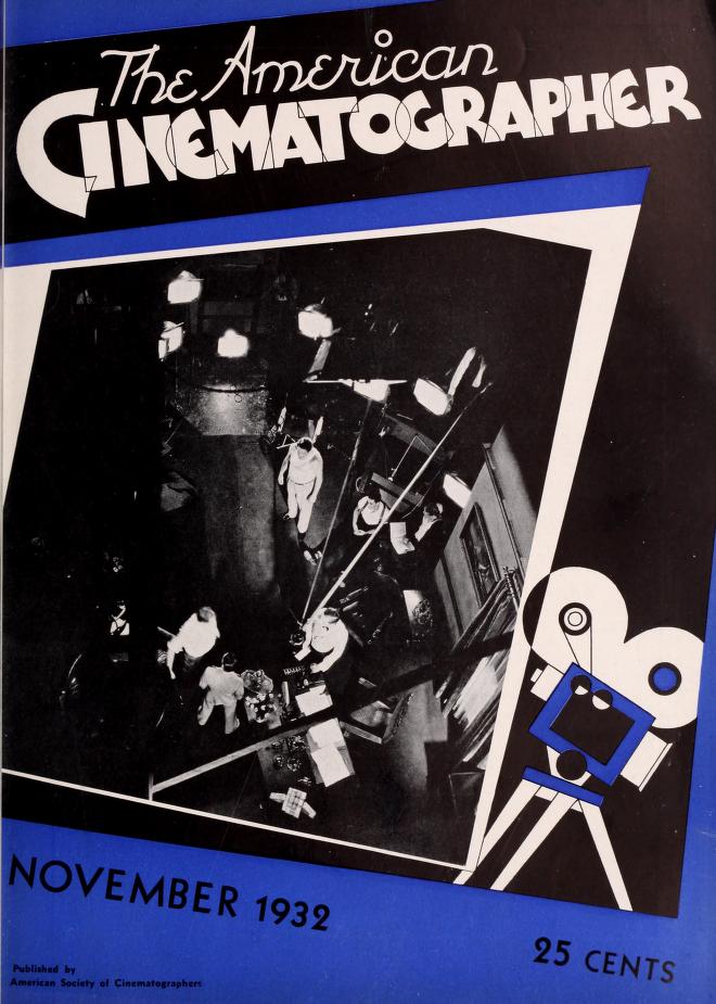 AMERICAN CINEMATOGRAPHER magazine side cover Issue 161 November 1932