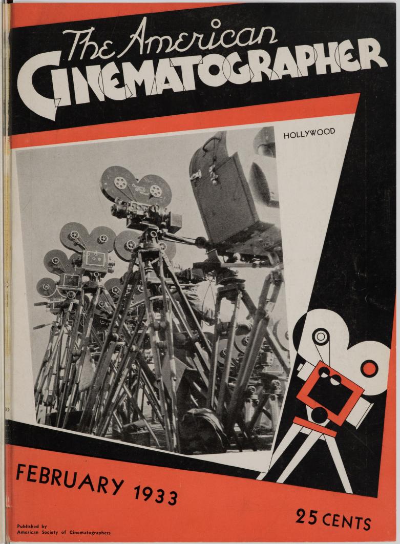 AMERICAN CINEMATOGRAPHER magazine side cover Issue 164 February 1933