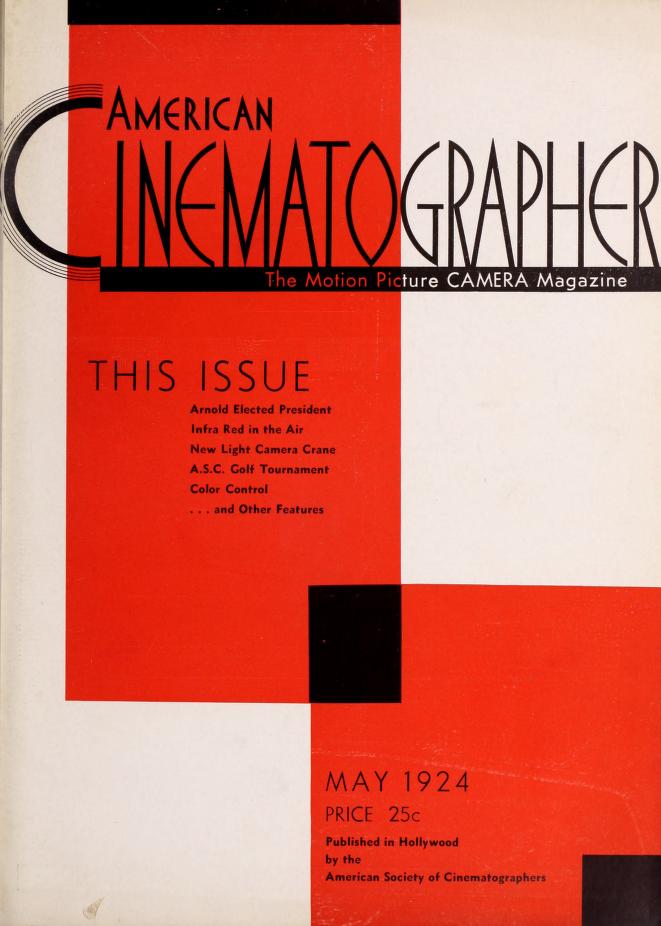 AMERICAN CINEMATOGRAPHER magazine side cover Issue 179 May 1934