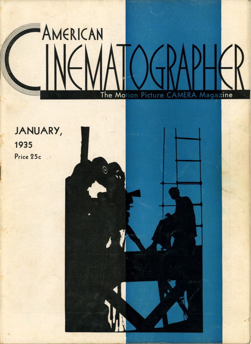 AMERICAN CINEMATOGRAPHER magazine side cover Issue 187 January 1935
