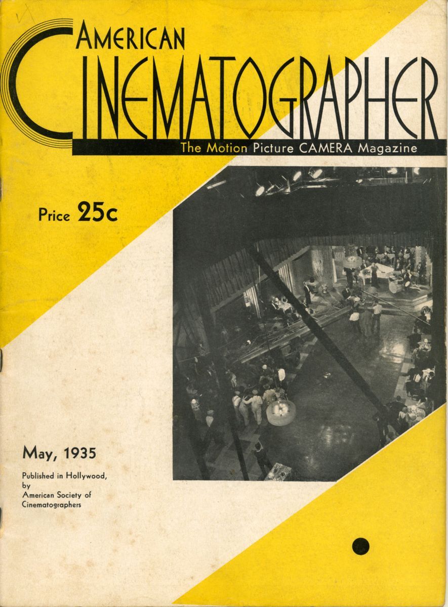 AMERICAN CINEMATOGRAPHER magazine side cover Issue 191 May 1935