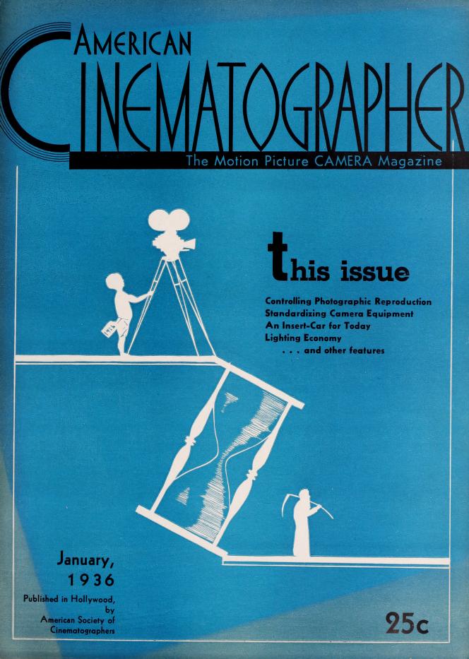 AMERICAN CINEMATOGRAPHER magazine side cover Issue 199 January 1936