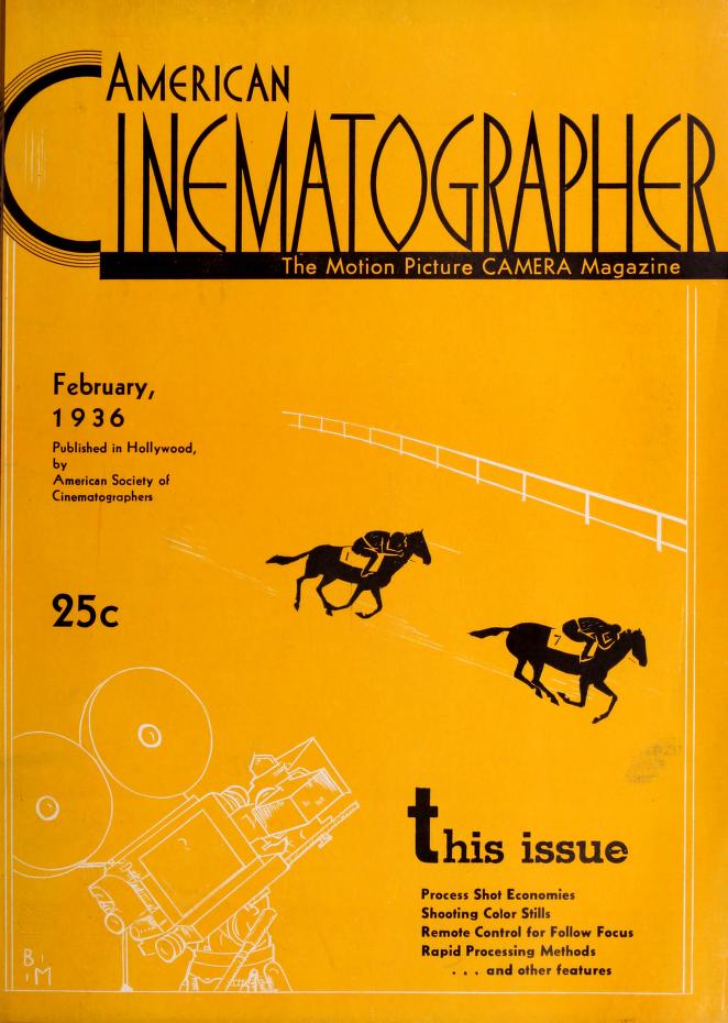 AMERICAN CINEMATOGRAPHER magazine side cover Issue 200 February 1936