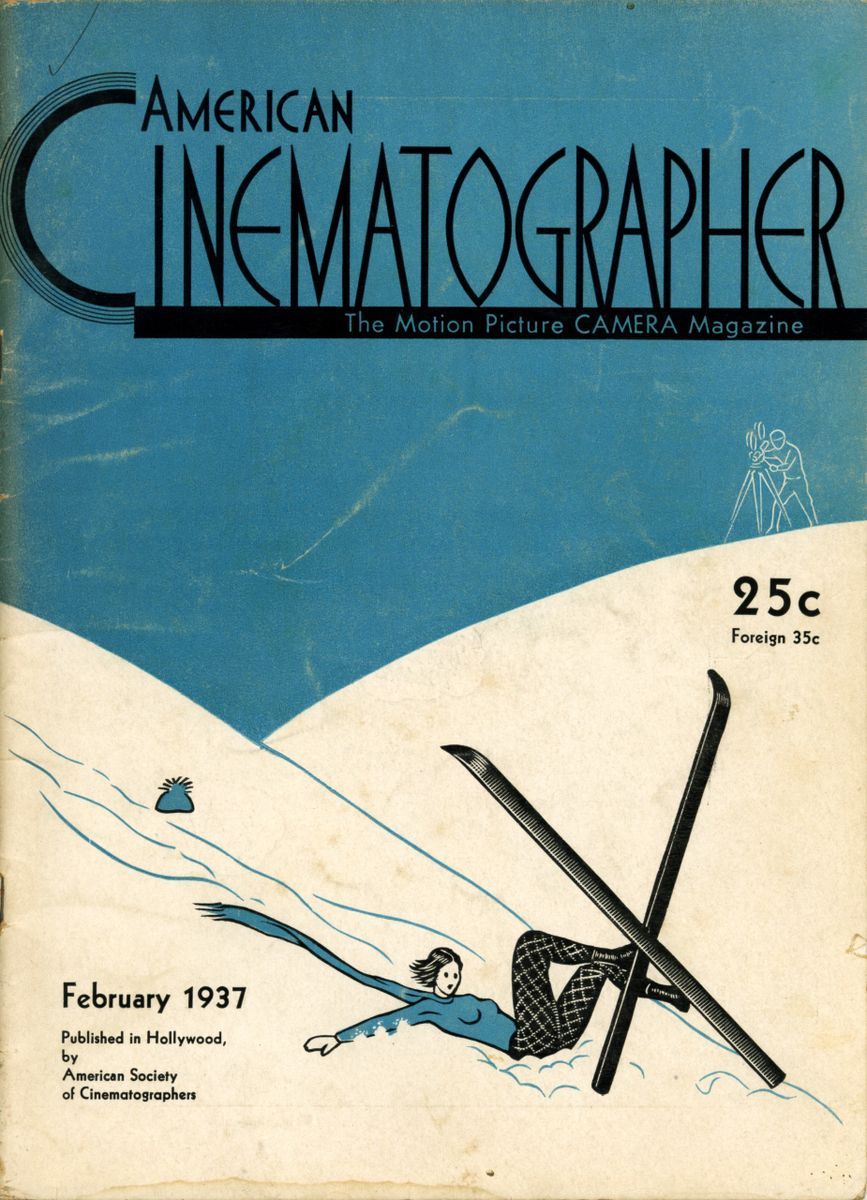 AMERICAN CINEMATOGRAPHER magazine side cover Issue 212 February 1937