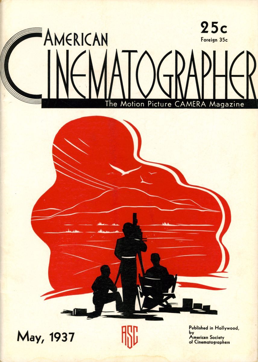 AMERICAN CINEMATOGRAPHER magazine side cover Issue 215 May 1937
