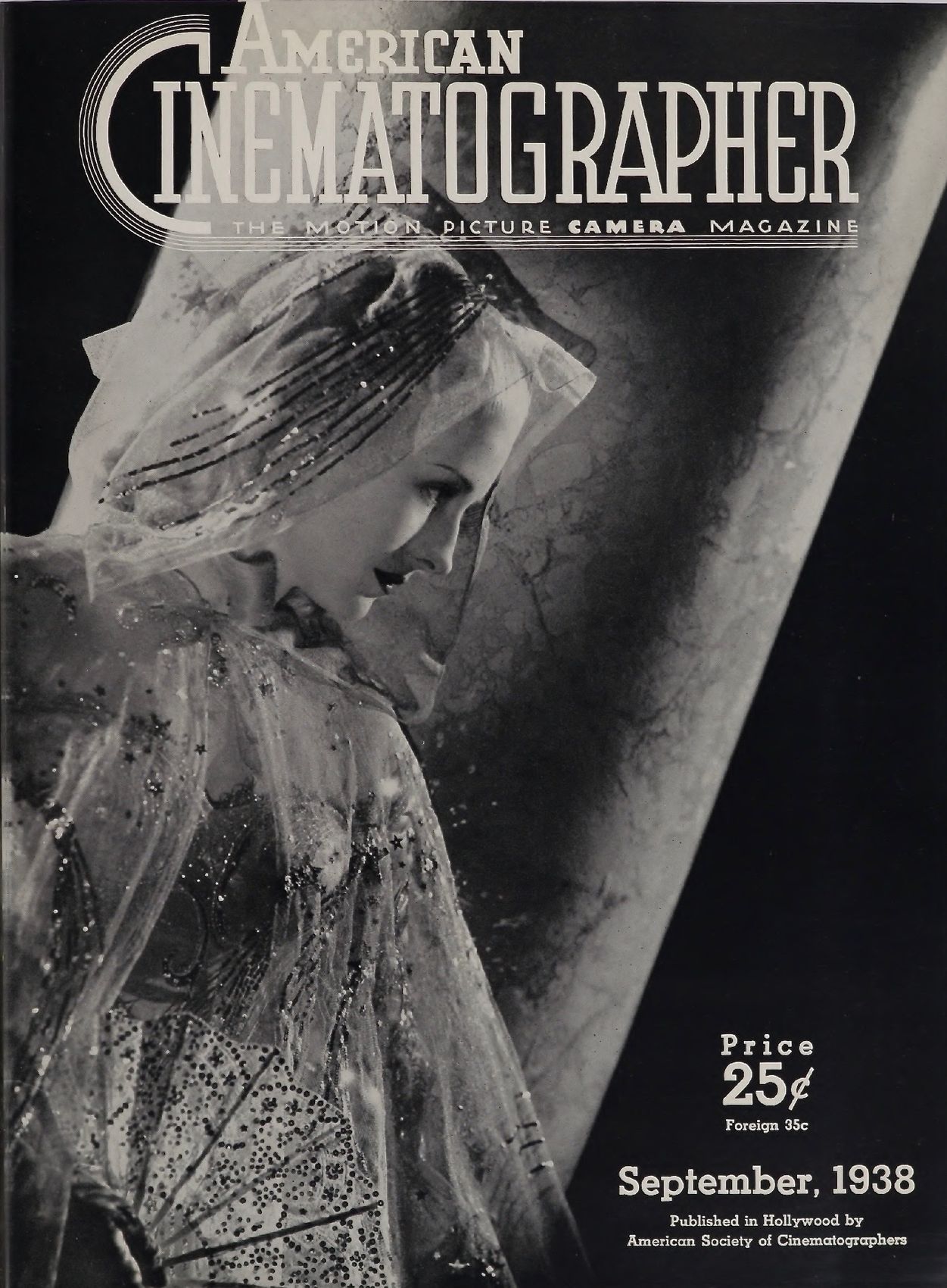 AMERICAN CINEMATOGRAPHER magazine side cover Issue 231 September 1938