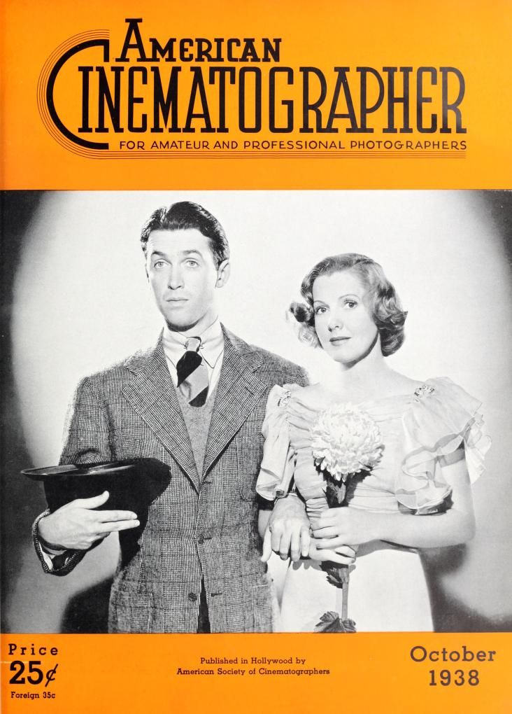 AMERICAN CINEMATOGRAPHER magazine side cover Issue 232 October 1938