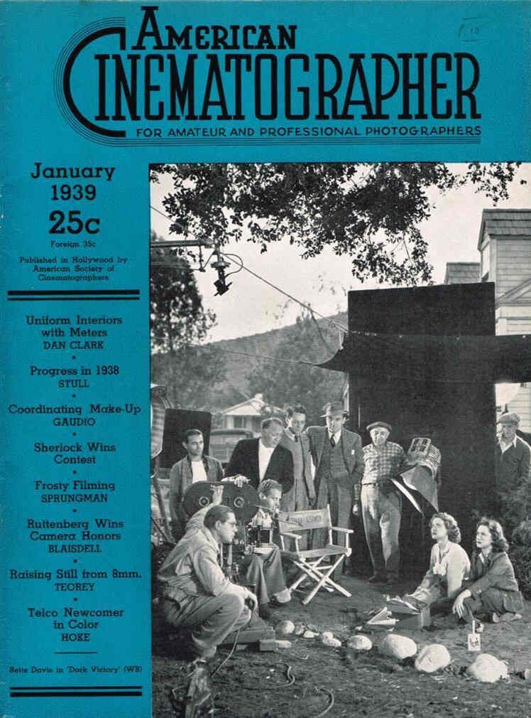 AMERICAN CINEMATOGRAPHER magazine side cover Issue 235 January 1939