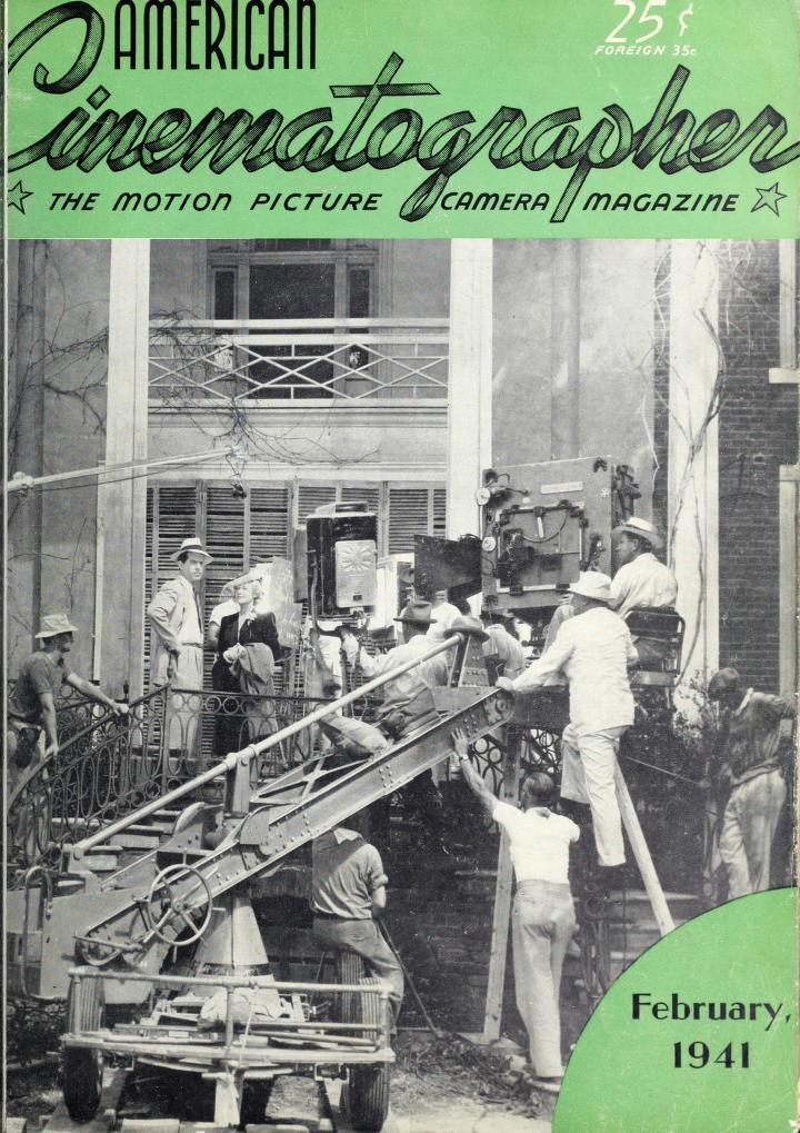 AMERICAN CINEMATOGRAPHER magazine side cover Issue 260 February 1941