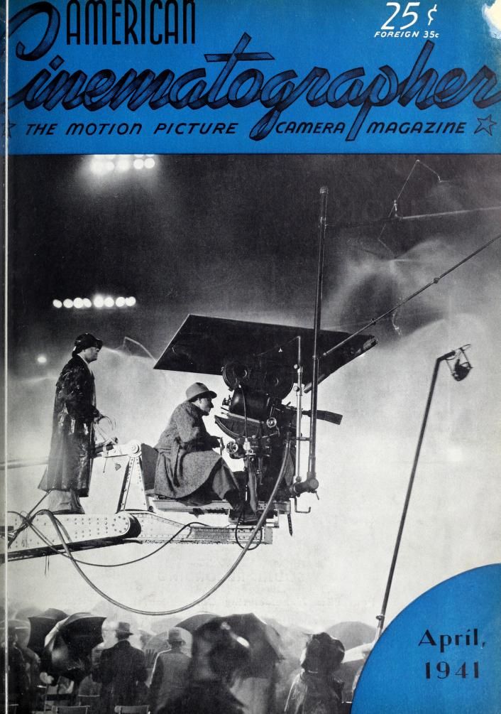 AMERICAN CINEMATOGRAPHER magazine side cover Issue 262 April 1941
