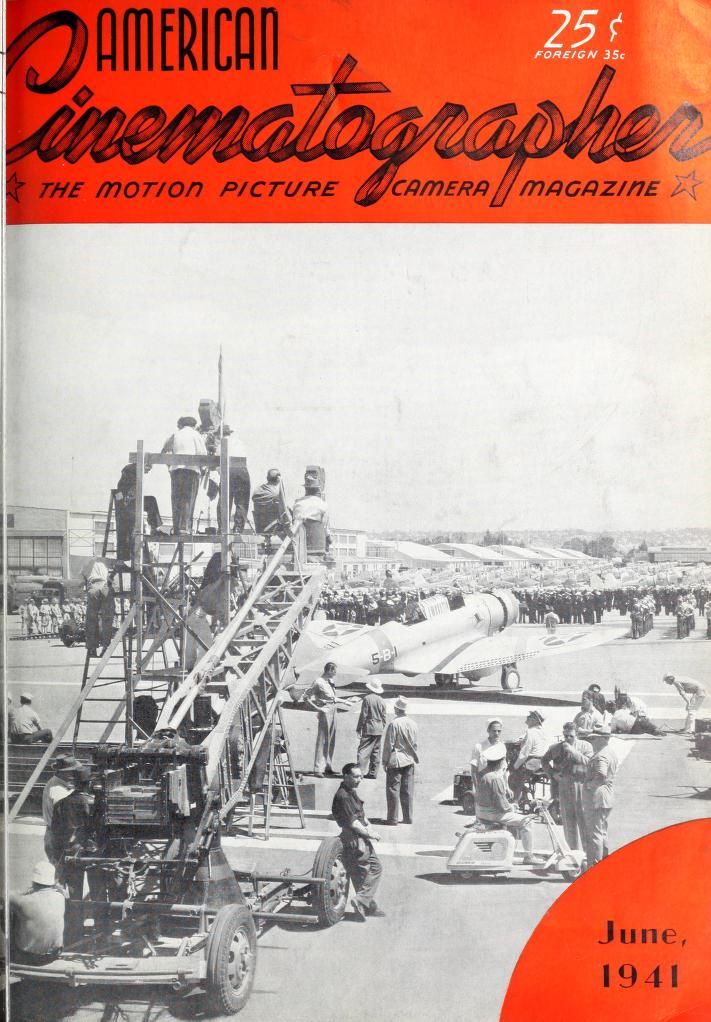AMERICAN CINEMATOGRAPHER magazine side cover Issue 264 June 1941
