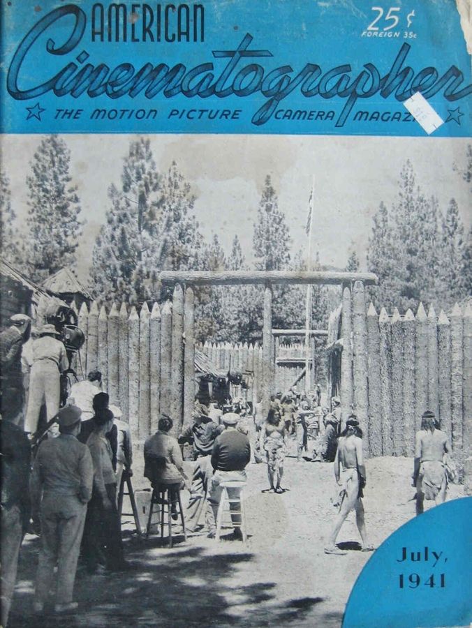 AMERICAN CINEMATOGRAPHER magazine side cover Issue 265 July 1941