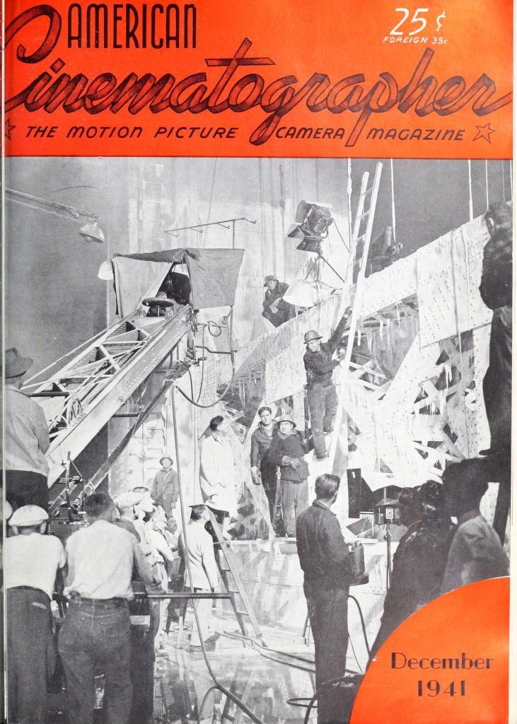 AMERICAN CINEMATOGRAPHER magazine side cover Issue 270 December 1941