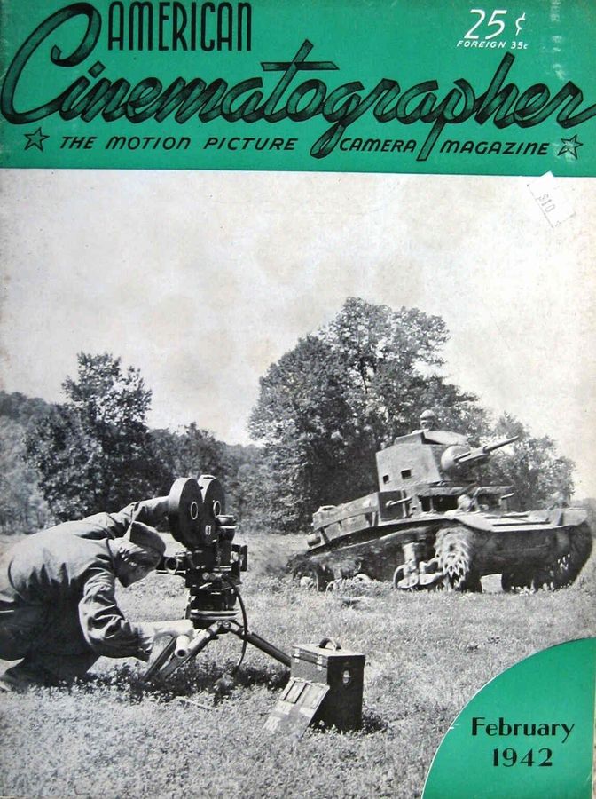 AMERICAN CINEMATOGRAPHER magazine side cover Issue 272 February 1942