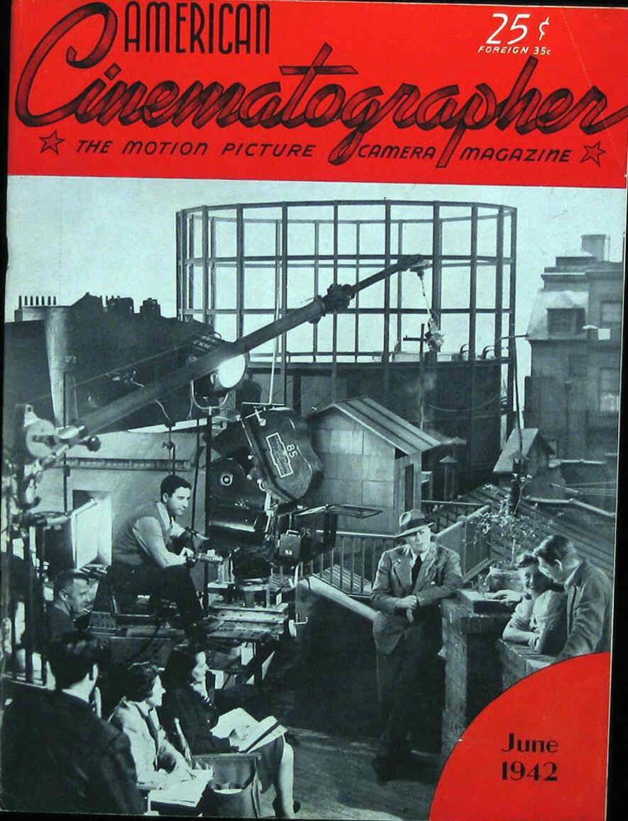 AMERICAN CINEMATOGRAPHER magazine side cover Issue 276 June 1942