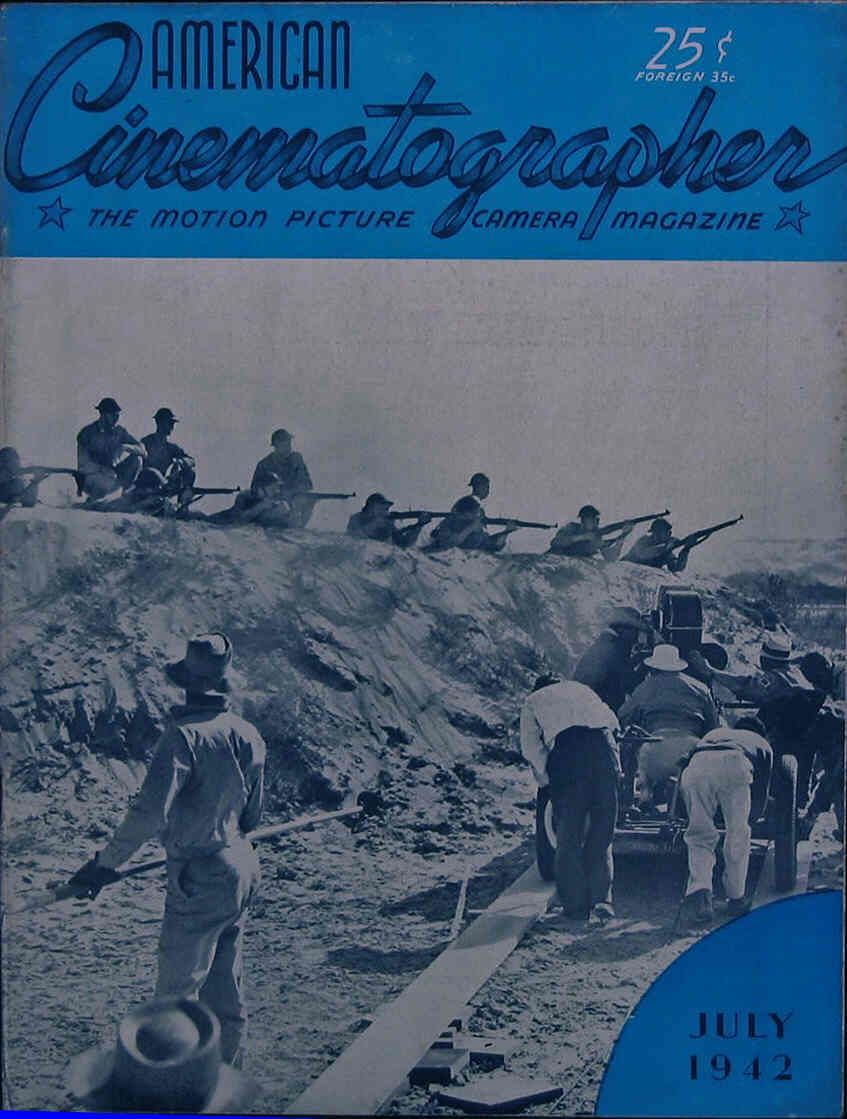 AMERICAN CINEMATOGRAPHER magazine side cover Issue 277 July 1942