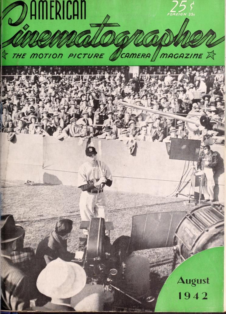 AMERICAN CINEMATOGRAPHER magazine side cover Issue 278 August 1942