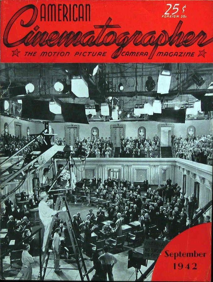 AMERICAN CINEMATOGRAPHER magazine side cover Issue 279 September 1942