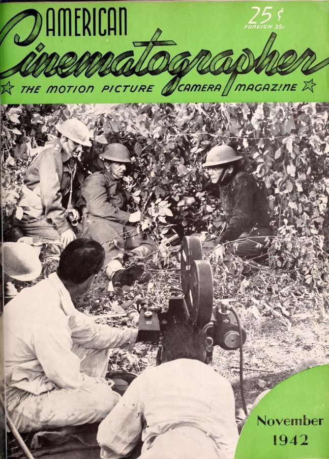 AMERICAN CINEMATOGRAPHER magazine side cover Issue 281 November 1942