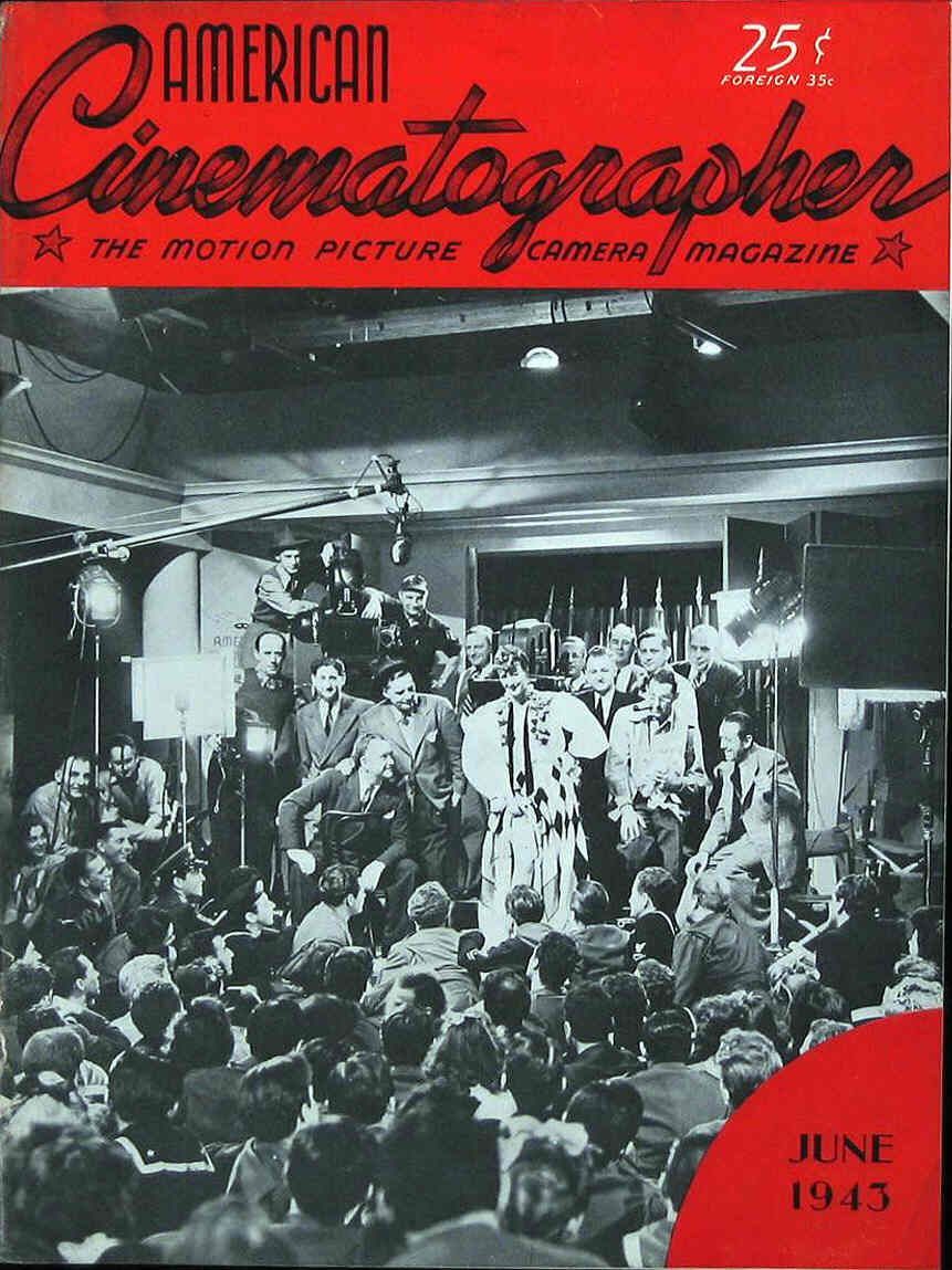 AMERICAN CINEMATOGRAPHER magazine side cover Issue 288 June 1943