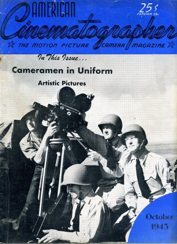 AMERICAN CINEMATOGRAPHER magazine side cover Issue 292 October 1943