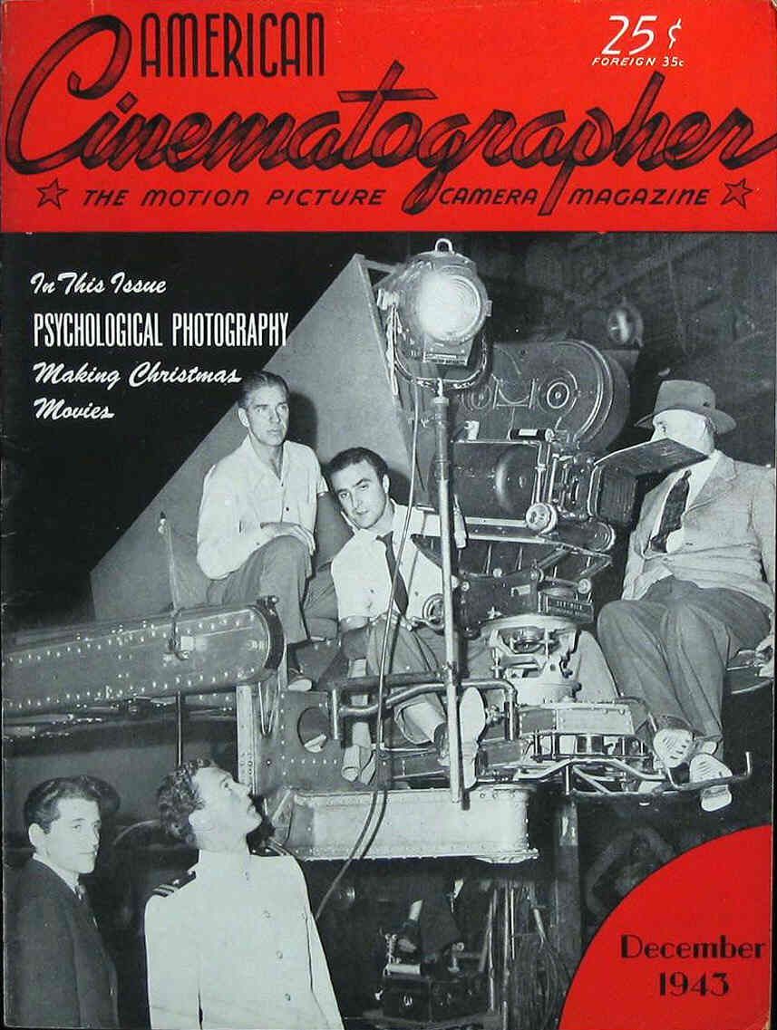 AMERICAN CINEMATOGRAPHER magazine side cover Issue 294 December 1943