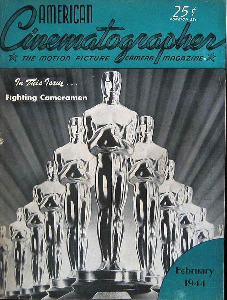AMERICAN CINEMATOGRAPHER magazine side cover Issue 296 February 1944