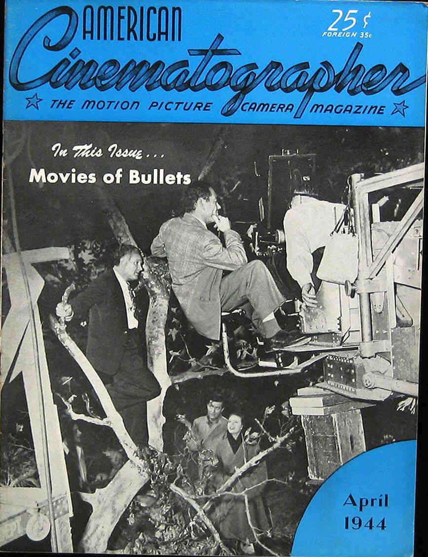 AMERICAN CINEMATOGRAPHER magazine side cover Issue 298 April 1944